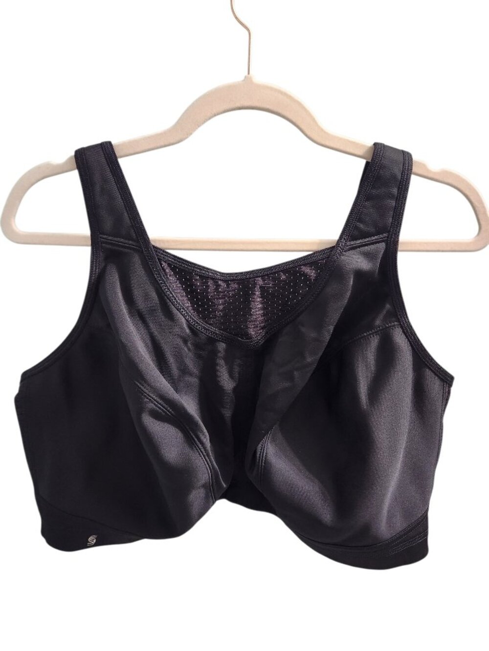 Glamorise Sports Bra Black 42F Women's No Bounce Camisole Elite High Impact 1067